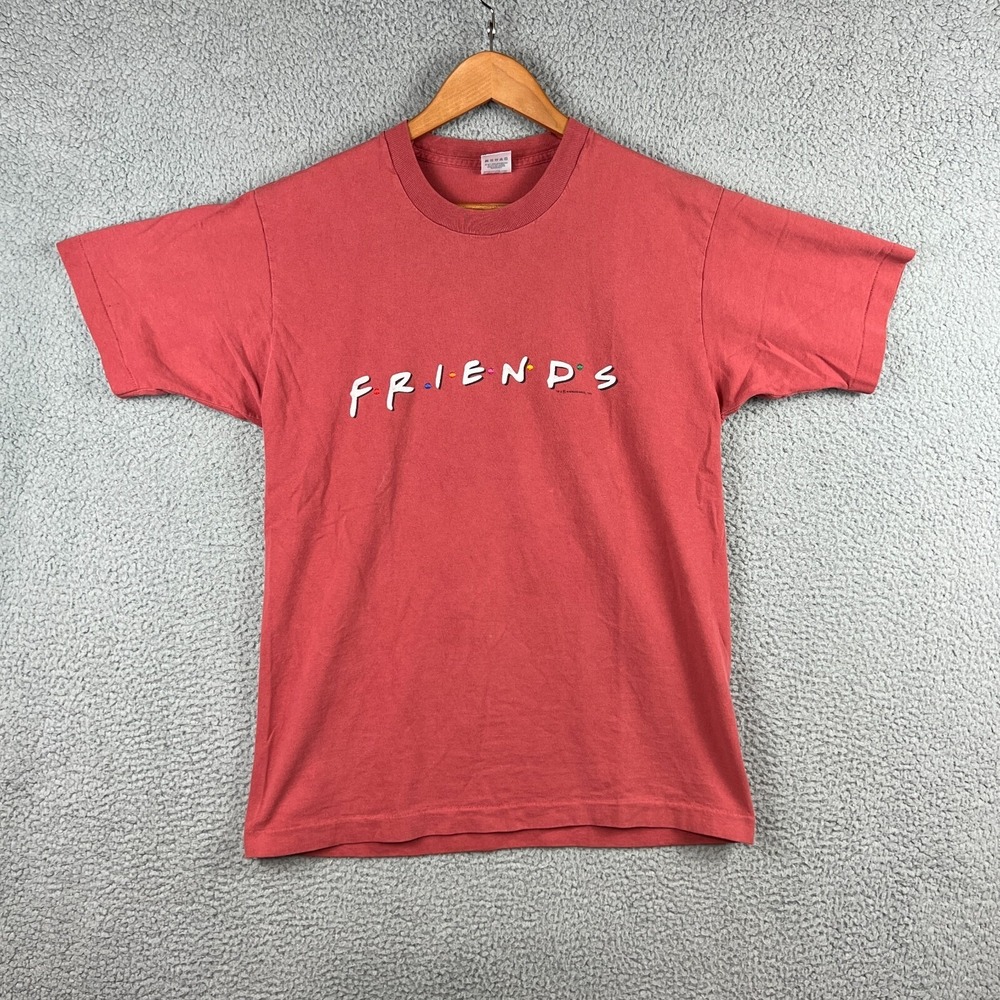 Vintage‎ 90's 1996 Friends T Shirt Salmon Red Single Stitch FOTL Tag Adult Large